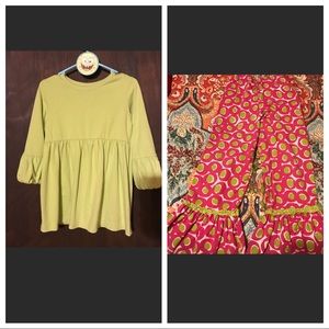 Kelly’s Kids big ruffle matching set.